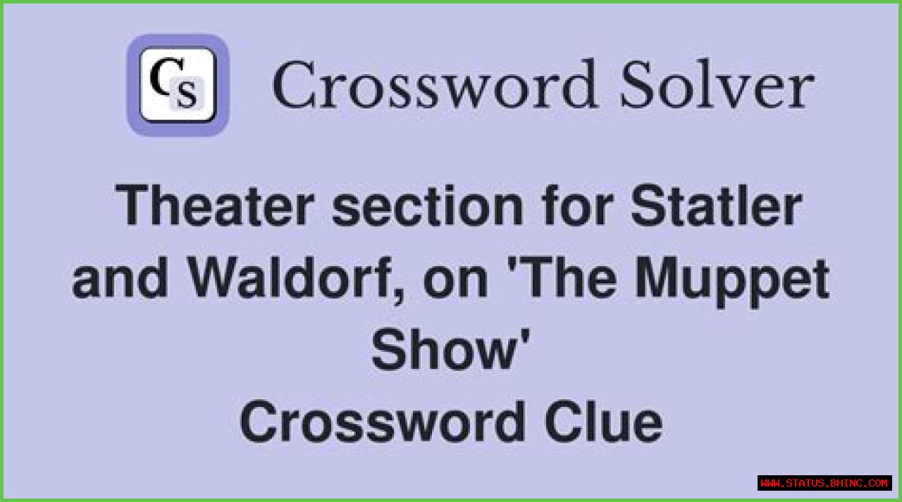 Theater section for Statler and Waldorf, on 'The Muppet Show' NYT Crossword Clue Answer